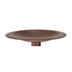 Achla 23 Inch Hammered Copper Birdbath for 4x4 Posts