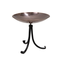 Achla 14 Inch Burnt Copper Birdbath with Tripod Stand
