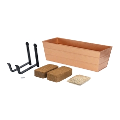 Achla 24 Inch Bloom Box Garden Growing Kit with Wall Brackets