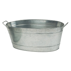 Achla 26 x 16 Inch Oval Galvanized Steel Tub