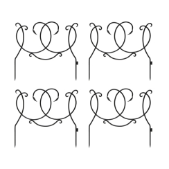 Achla 24 Inch Scroll Fence Section - Pack of 4