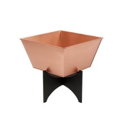 Achla Zaha Copper Plated Tapered Planter and Stand