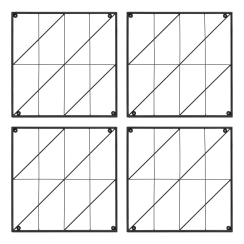 Achla 24 Inch Quilt Block Diagonals Wall Trellis Panels