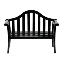 Achla 53 Inch Black Camelback Bench