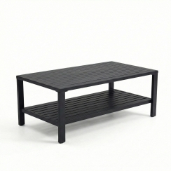 Royal Teak Collection 47 x 24 Inch Barcelona Coffee Table with Shelf