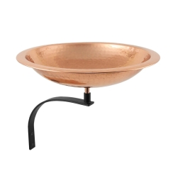 Achla 12 Inch Hammered Copper Birdbath with Rim