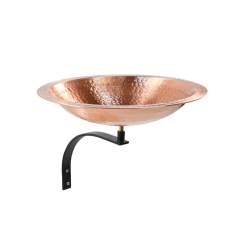 Achla 14 Inch Hammered Copper Birdbath