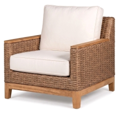 Royal Teak Collection Honey Wicker Boca Club Chair