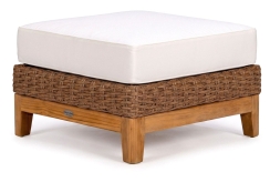 Royal Teak Collection Honey Wicker Boca Ottoman