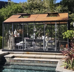 Janssens Triple Panel Wood Shade for Victorian Greenhouses