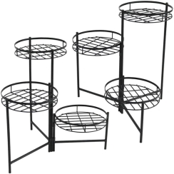 Sunnydaze 3-Tier Planter Stand - Set of Two