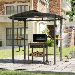 Costway 8 x 5 Foot Vented Polycarbonate Grill Gazebo