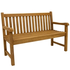Sunnydaze 50 Inch Two-Person Outdoor Teak Wood Garden Bench