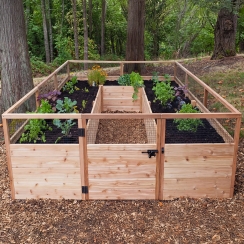 Outdoor Living Today 8 x 12 Foot Cedar Raised Garden Bed with Options