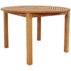Sunnydaze 42 Inch Meranti Wood Outdoor Dining Table