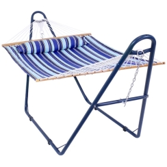 Sunnydaze Catalina Beach Quilted Hammock with Universal Steel Stand