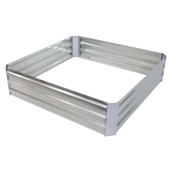 Sunnydaze 4 x 4 Foot Square Galvanized Steel Raised Garden Bed