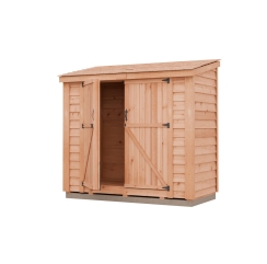 Outdoor Living Today 8 x 4 Foot SpaceSaver Lean-To Double Door Cedar Shed