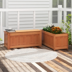 Costway 41 Inch Raised Planter Box and Garden Bench