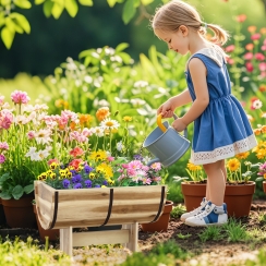 Costway 16 Inch Half-Barrel Planter Box