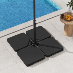 Costway 4 Piece Easy-Fill Offset Patio Umbrella Base Set