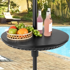 Costway 23 Inch Patio Umbrella Table Tray