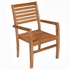 Royal Teak Collection Teak Avant Stacking Chair