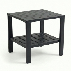 Royal Teak Collection 20 Inch Barcelona Side Table with Shelf