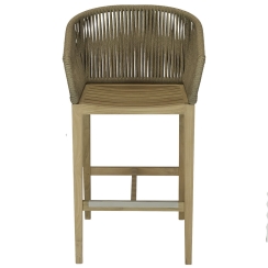 Royal Teak Collection Desert Sand Malibu Bar Chair