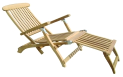 Royal Teak Collection Folding Steamer Lounger