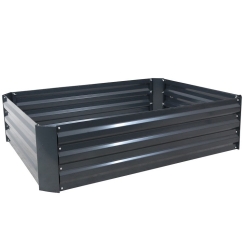 Sunnydaze 4 x 3 Foot Galvanized Steel Rectangular Raised Garden Bed