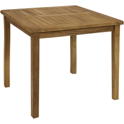 Sunnydaze 32 Inch Teak Wood Square Outdoor Dining Table