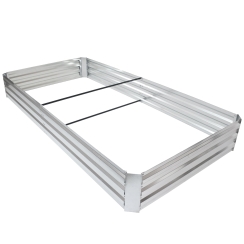 Sunnydaze 4 x 8 Foot Rectangle Galvanized Steel Raised Garden Bed