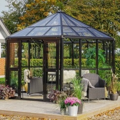 Vego Garden 13 x 11.5 Glass Greenhouse