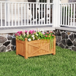 Costway 2 Foot Rustic Wooden Raised Garden Bed