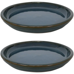 Sunnydaze 9 Inch Ceramic Planter Saucer - 4 Pack