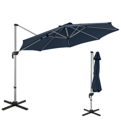 Costway 11 Foot Tilting Cantilever Patio Umbrella