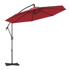 Costway 10 Foot Infinite Tilt Cantilever Patio Umbrella