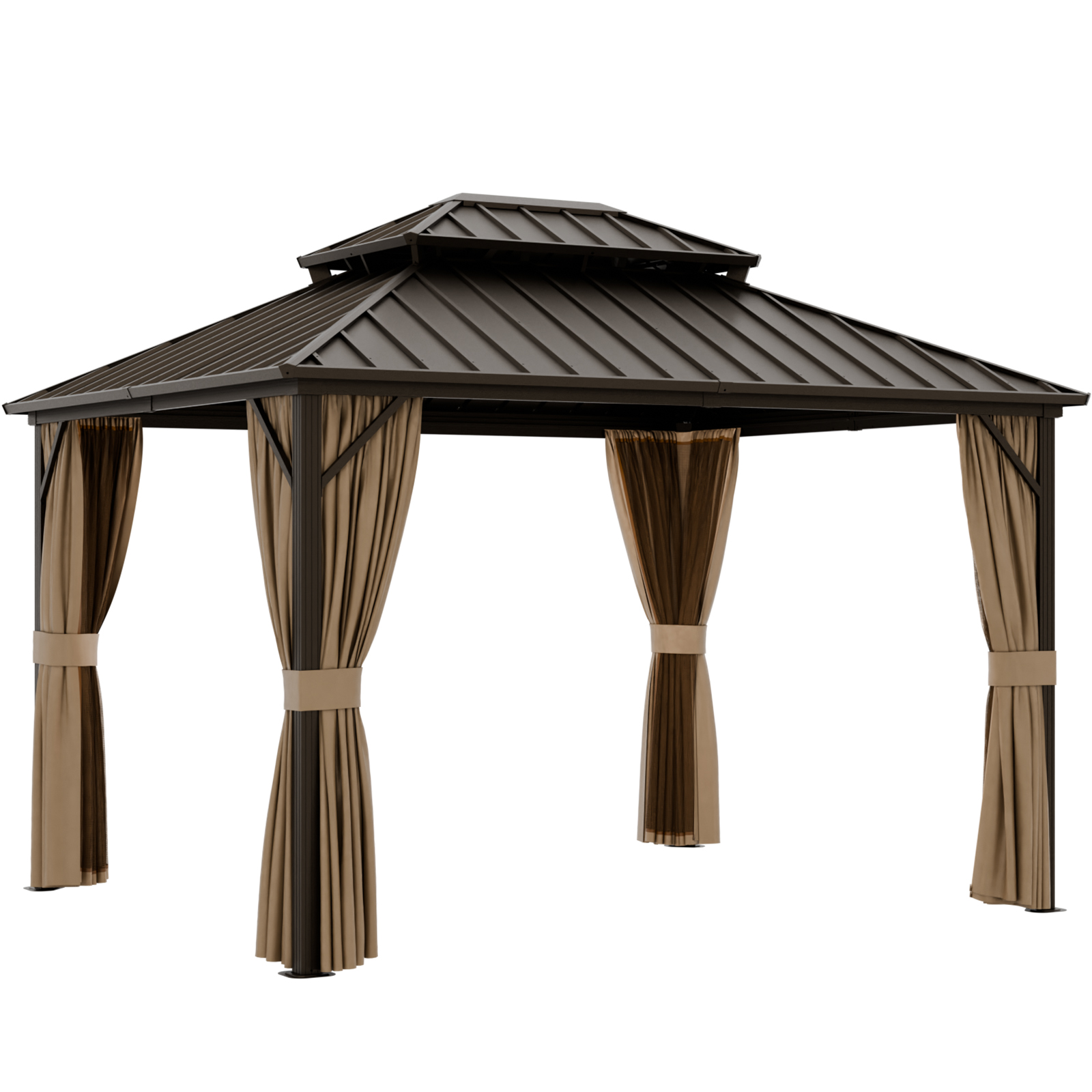 Eagle Peak 12 x 10 Foot Galvanized Steel Hardtop Gazebo