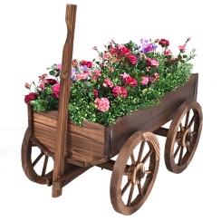 Costway 30 Inch Decorative Wheelbarrow-Style Garden Planter