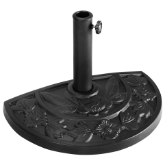 Costway 20 Inch Floral Half-Round Patio Umbrella Base - 20 Pounds