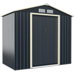 Costway 7 x 4 Foot Metal Sliding Door Storage Shed