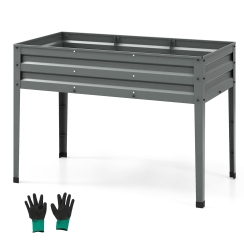 Costway 46 Inch Galvanized Steel Elevated Garden Bed