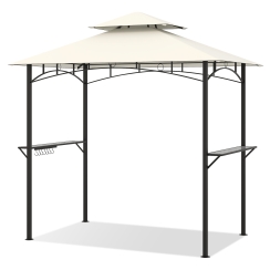 Costway 8 x 5 Foot Grill Gazebo with Shelves and Hooks