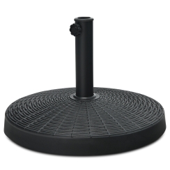 Costway 21 Inch Woven Style Resin Umbrella Base - 49 Pounds