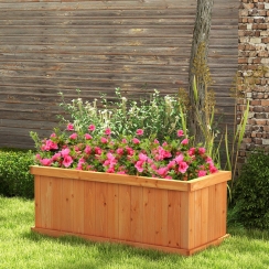 Costway 31 Inch Wooden Planter Box with Removable Bottom Panels