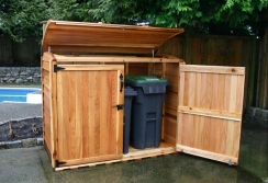 Outdoor Living Today 6 x 3 Foot Oscar Cedar Utility, Waste, and Bike Storage Shed