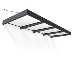 Palram - Canopia 12 x 5 Foot Sophia XL 4000 Grey and White Awning