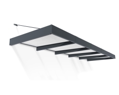 Palram - Canopia 15 x 5 Foot Sophia XL 5000 Grey and White Awning