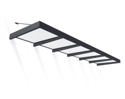 Palram - Canopia 19 x 5 Foot Sophia XL 6000 Grey and White Awning